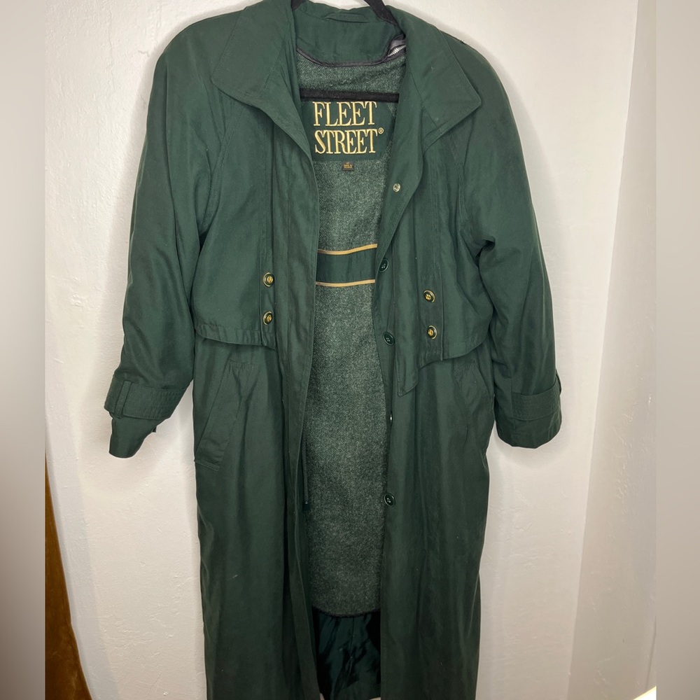 Vintage green duster/ jacket (size s)